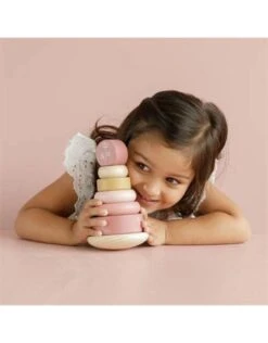 Little Dutch LD7012 Houten Tuimelstapelaar Wild Flowers -Beste Speelgoed Winkel little dutch 7012 stapelringen hout little dutch wild flowers 3