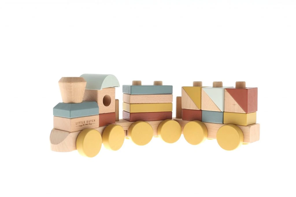 Little Dutch Houten Blokkentrein Pure&Nature 3 Little Dutch Houten Blokkentrein Pure&Nature