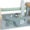 Little Dutch LD4434 Houten Gereedschapskist 1 Little Dutch LD4434 Houten Gereedschapskist -Beste Speelgoed Winkel little dutch gereedschapskist blauw