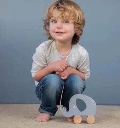 Little Dutch LD4450 Houten Trekdier Olifant -Beste Speelgoed Winkel little dutch houten trekdier olifant 3