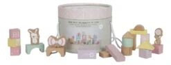 Little Dutch Houten Blokkenton Rose LittleDutch -Beste Speelgoed Winkel little dutch 4412 roze houten blokken in ton