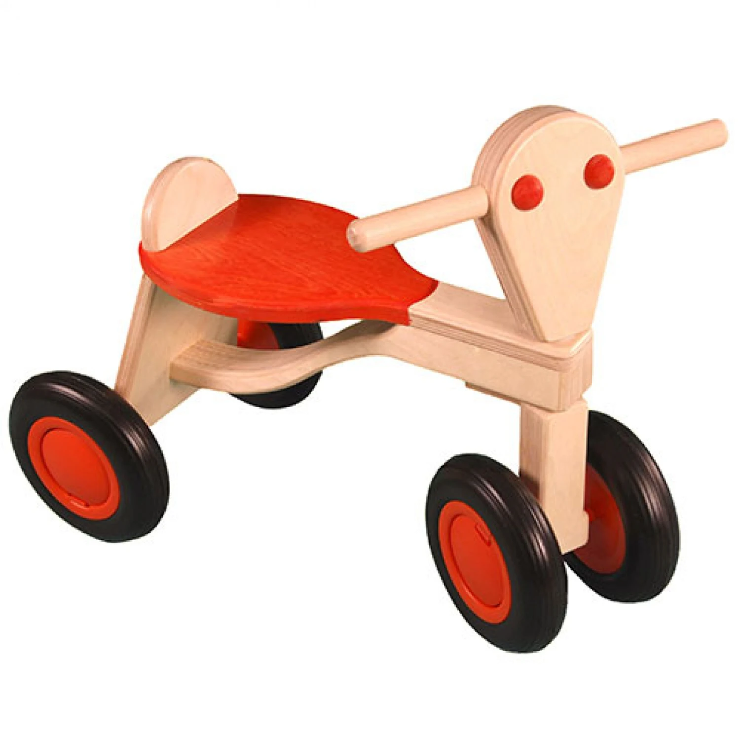 Van Dijk Toys Loopfiets Oranje Berkenhout 4 Van Dijk Toys Loopfiets Oranje Berkenhout - Afbeelding 2