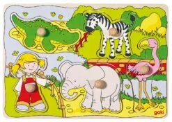 Noppenpuzzel In De Dierentuin -Beste Speelgoed Winkel noppenpuzzel in de dierentuin goki 57590 1