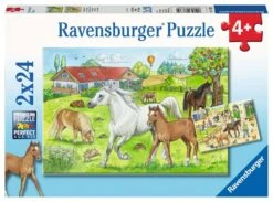 Op De Manege – Puzzelbox Ravensburger 2 X 24 Stukjes