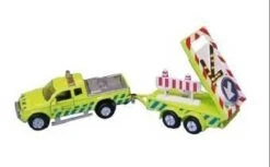 Pickup Rijkswaterstaat Met Bebakeningstrailer -Beste Speelgoed Winkel rijkswaterstaat auto bebakening met licht kidsglobe 1 1