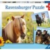 Schattige Pony’s Puzzelbox Ravensburger 3 X 49 Stukjes -Beste Speelgoed Winkel schattige ponys ravensburger puzzel