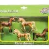 Paarden Set Van 4 Stuks Kidsglobe Schaal 1 : 32