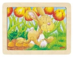 Set Houten Puzzels Dieren , 6 Delig -Beste Speelgoed Winkel set houten puzzels goki 57807 1 1