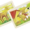 Set Houten Puzzels Dieren , 6 Delig -Beste Speelgoed Winkel set houten puzzels goki 57807