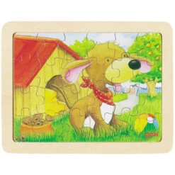 Set Houten Puzzels Dieren , 6 Delig -Beste Speelgoed Winkel set houten puzzels goki 57807 3