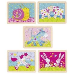 Set Houten Puzzels Susibelle – 5 Stuks -Beste Speelgoed Winkel set houten puzzels susibelle 5 in 1 goki 57506 1 1
