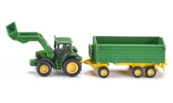 Siku 1843 Tractor John Deere Met Frontlader En Aanhangwagen Schaal 1 : 87 -Beste Speelgoed Winkel siku 1843 tractor john deere met frontlader en aanhangwagen 1