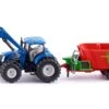 Siku 1988 New-Holland-met-frontlader Strautmann-voermengwagen 1 Siku 1988 New-Holland-met-frontlader Strautmann-voermengwagen -Beste Speelgoed Winkel siku 1988 new holland met voorlader en voedermengwagen