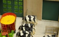 Kidsglobe Luxe Ligboxenstal Met Roosters 1:32 -Beste Speelgoed Winkel stal met roosters kidsglobe 610693 3