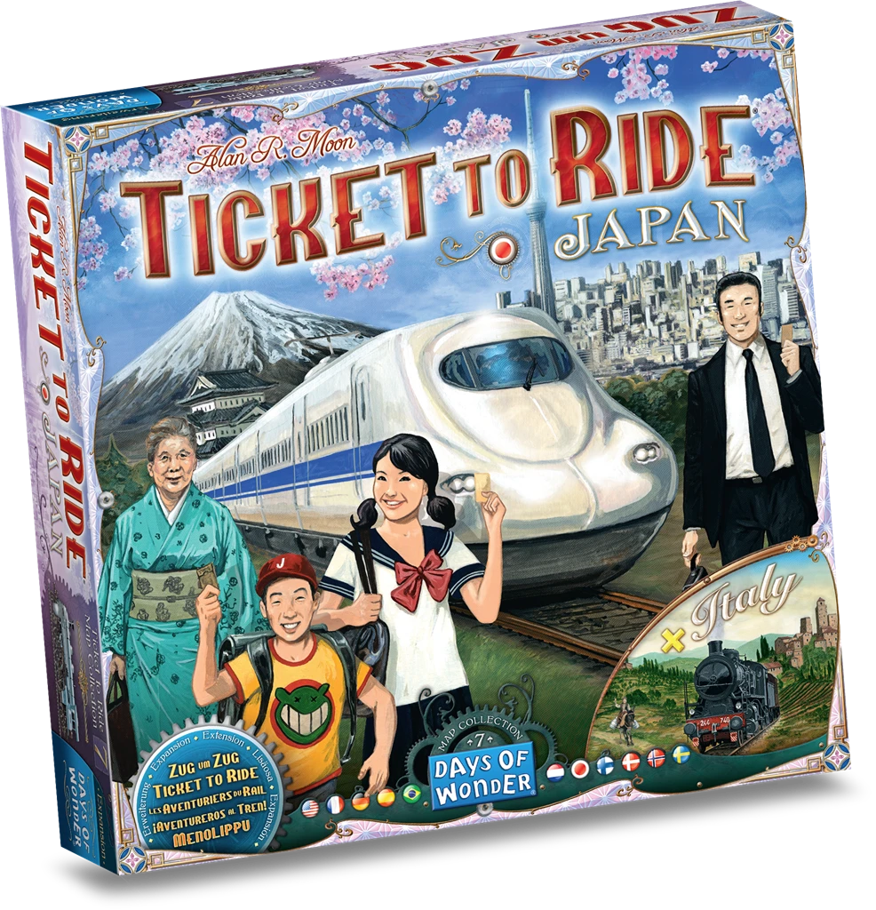 Days Of Wonder Ticket To Ride Japan/Italy Uitbreidingsset Familiespel 3 Days Of Wonder Ticket To Ride Japan/Italy Uitbreidingsset Familiespel