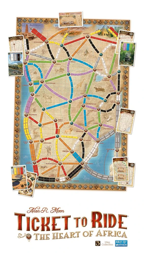 Days Of Wonder Ticket To Ride Africa Uitbreidingsset 4 Days Of Wonder Ticket To Ride Africa Uitbreidingsset - Afbeelding 2