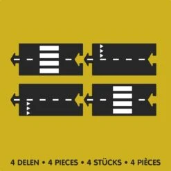 WayToPlay Straight Rubber Autobaanstukken 4pc -Beste Speelgoed Winkel waytoplay rubber autobaan uitbreidingsset straight speelactief 1